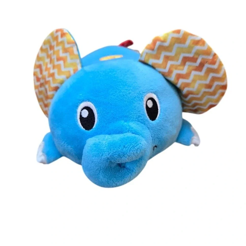 Infantino Musical Mover&Shaker Teal Elephant Baby‎ Sensory Multi-Texture Plush